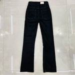 Maje  Flare High Rise Jeans Front Patch Pocket Jeans Black Photo 7