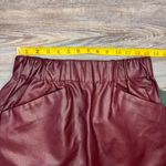 Wild Fable Womens Burgandy Faux Leather Mini Skirt Pockets Going Out Size Small Photo 5