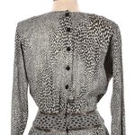 Vintage George Gross Metallic Gold Black & White Patterned Dress Animal Print Multiple Size 8 Photo 2