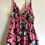 ZARA  poplin maxi floral pink dress size S 100% cotton sleeveless with pockets Photo 3