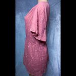 Lane Bryant - Pink, V-Neck, Glitter Stripes Blouse Photo 2