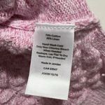 Talbots  Pink Knit Sweater Size Medium Linen Blend Crewneck Pullover Fall Winter Photo 5