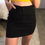 Forever 21 Black Lace Up Skirt Photo 0