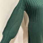 Calvin Klein Women's Sz: S Dark Green Balloon Sleeve Ribbed Sweater Dress. Photo 7