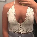 Windsor White Lace Crop Top Photo 0