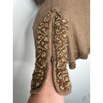 Eccoci Wool Silk Cashmere dressy Jacket with Embroidered Trim fall winter Size 0 Tan Photo 6