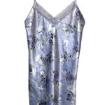 Gilligan & OMalley Floral Satin Slip Nightgown Dress Lace Trim Small Multi Photo 8