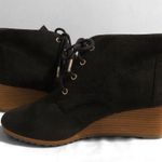 Dr. Scholls black faux suede wedge ankle booties Photo 4