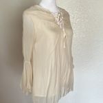 Silk Boho long bell sleeve shirt Photo 1
