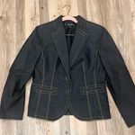 Kasper Dark denim blazer jacket sz 12 Petite Gray Photo 3