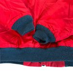 LL Bean Vintage Fleece Lined Warm Up Jacket Bomber Jacket Womens Large Red Blue Photo 7