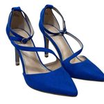 Kelly & Katie  Heels Blue Suede Ankle Strap Sevama 7 M 4" Photo 0