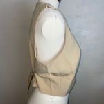 Bardot Callie Beige Tailored Vest Waistcoat L US 8 NWT Quiet Luxury Suiting Photo 3