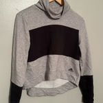 Adidas  Womens grey and‎ black hynek cropped pullover - size small Photo 0