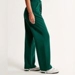 Abercrombie & Fitch NWOT Curve Love Green Sloane Wide Leg Tailored Pant 37 Photo 6