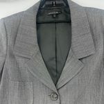 Lafayette 148 Virgin Wool Pin Check Womens Blazer Sz 16 Academia Preppy 2 Button Gray Photo 1