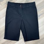 Counterparts Petite Flat Front Stretch Bermuda Walking Shorts Black 4P Photo 2