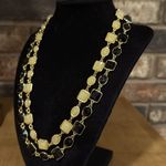 Talbots  NWOT double strand yellow and black cabochon gold tone necklace Photo 1