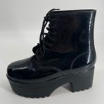 Jeffrey Campbell Black Patent Platform Combat Boots Lug Sole Lace Up Chunky Sz 8 Photo 8