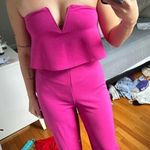 NWT 21 Saints Black jumpsuit wide leg pants strapless size medium Photo 9