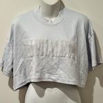 Alphalete Light Blue Oversize Cropped Mock Neck T Photo 0