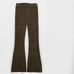 Aerie  Groove On Rib Velour Flare Pant Nomad Green Photo 1