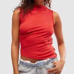 We The Free Women's XL Red Boho Fall for Me Asymmetrical Sleeveless Tank Top Photo 0