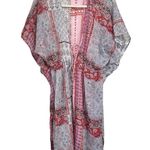 Arden B  Women One Size Kaftan Tropical Beach Cover Up Sheer Lightweight Paisley Photo 0
