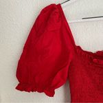 French Connection Eso Rhodes Bright Red Smocked Mini Dress Size 0 Small Photo 7