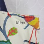 Be You Women's Tote‎ Bag 24"x18" White Floral Animal Print Double Handle Strap Photo 2