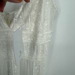 Lulus Stunning Vow White Beaded Sequin Maxi Dress Size L Size L Photo 7