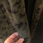 Army Green Animal Print Coat Size L Photo 1