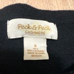 Peck & Peck  | 100% 2 Ply Cashmere Black Gray Colorblock Long Sleeve Sweater, S Photo 4