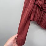 Ulla Johnson  Mirelle Ruched‎ Satin Top Desert Rose Long Sleeve Women’s Size 4 Photo 7