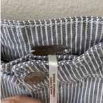 Free People  Blue White Striped Skinny Slim Leg Pants‎ Photo 5