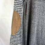 Potters Pot Black Gray Striped Long Sleeve Elbow Patch Tshirt Dress Size Large Photo 4