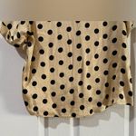ZARA  polka dot pajama blouse gold black dots size xs Photo 6