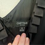 Chetta B  Women's Black V-neck Sheath Dress Sz 12 Photo 5