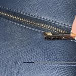 Rowallan Large Old Money Minimalist Navy Blue Canvas Tote Purse Photo 5