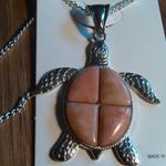 Chili Jasper Turtle Necklace Photo 0