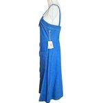 #16 NWT MOTHER Denim The Double Fold Dress in Cutting Edge Blue Size L Photo 9