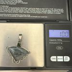 Vintage Handcrafted 925 Sterling Silver Moss Agate Stone & Peridot Pendant 10g. Green Photo 13