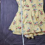 Forever 21 Women’s Yellow Floral Sleeveless Romper Medium Summer Coquette Photo 6