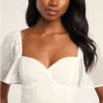 Lulus  Tailor Made For You White Jacquard Lace-Up Maxi Dress Photo 2