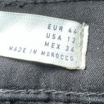 ZARA Jeans Womens 12 Black Mid Rise Skinny Peach Touch Sleek Denim Minimalist Photo 10