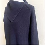 COS Navy Blue Snap Button Turtleneck Wool Blend Jumper Sweater Woman EU/US Small Photo 3