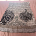 Desigual  Gray and White Patterned Boho Skirt Photo 0