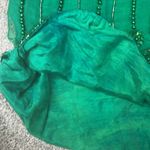 Vintage Silk Beaded Kelly Green Top Nite Waves Samir Suri Size Small Photo 12