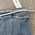 Urban Outfitters UO Ecote Kate Denim Tube Top Light Wash Blue NWT Small Photo 5