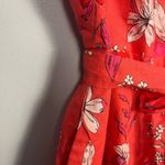 Banana Republic Light Red Floral Linen Blend Wide Leg Cropped Jumpsuit size 8P Photo 3